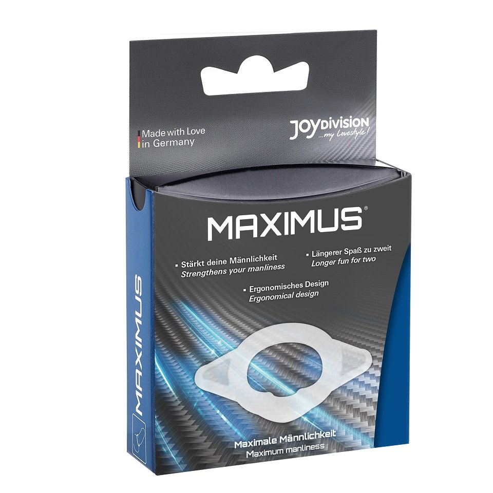 The MAXIMUS penis ring is ergonomically designed for a close... Joy Division - Maximus Ring S - Clear photo-4