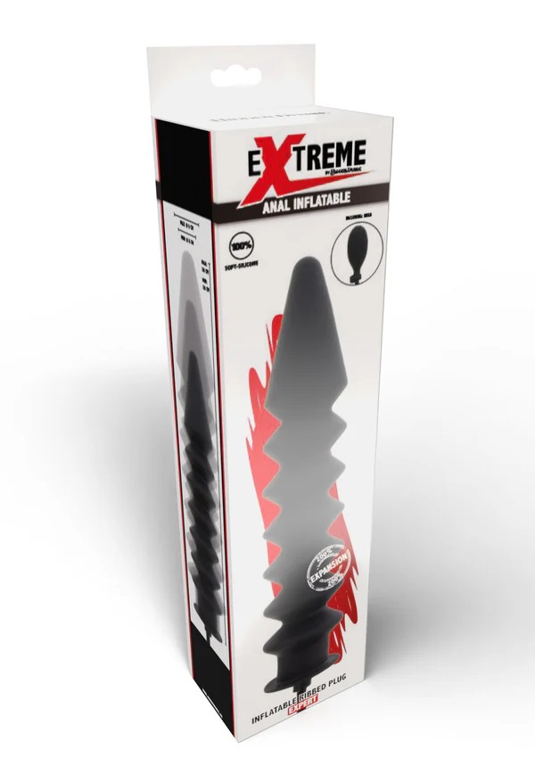 EXTREME by HIDDEN DESIRE offers a unique collection of infla... Hidden Desire - Expert Ribbed Inflatable Plug - Black photo-6