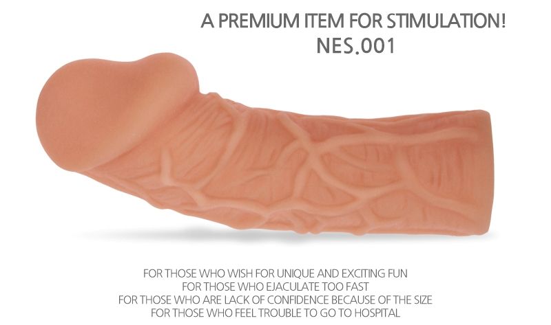 Kokos Extreme Sleeve ES-005 - very elastic nozzle on the pen... Kokos - Extreme Realistic Cock Sleeve M - Flesh photo-4