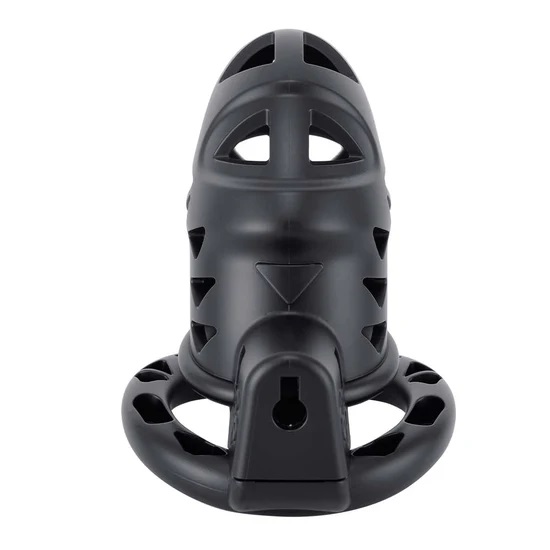 There’s no way to slither out of the Rattlesnake, one of the... Sevanda - Rattlesnake Chastity Cage Short - Black photo-4