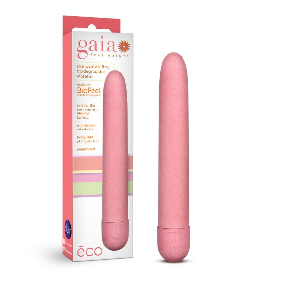This pleasure-packed petite vibe is crafted from Biofeel, a ... Gaia - Eco Vibe - Coral photo-6