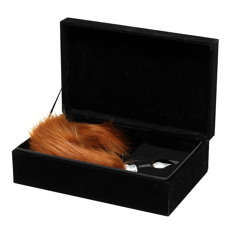 Metal butt plug with fox tail in a luxurious and discreet st... Rimba - Butt Plug w Tail - Brown - S photo-4