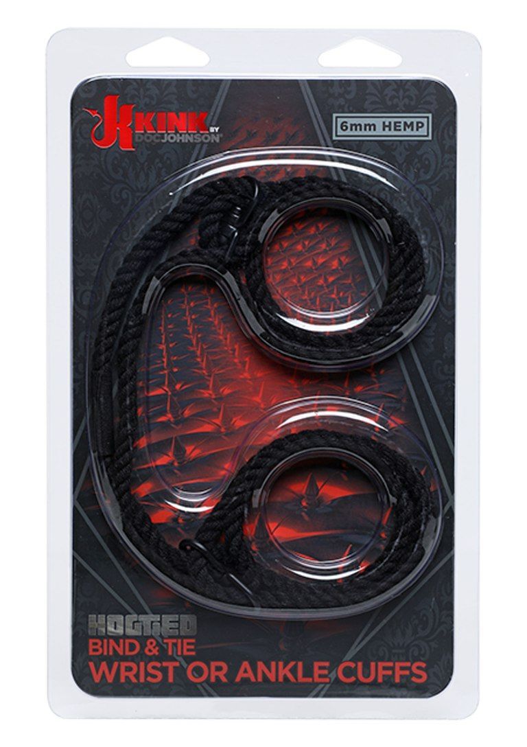 Rope is the original bondage and restraint tool, and finding... Doc Johnson - Hemp Wrist or Ankle Cuffs - Black photo-2