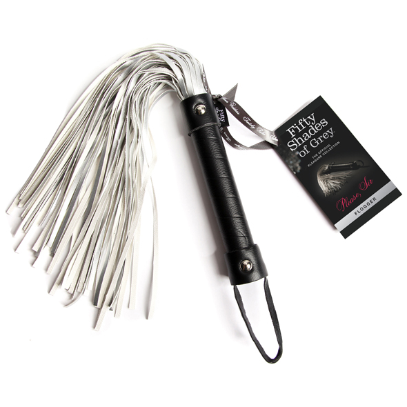 A vision in black and metallic silver, this faux leather flo... Fifty Shades - Please Sir Flogger photo-2