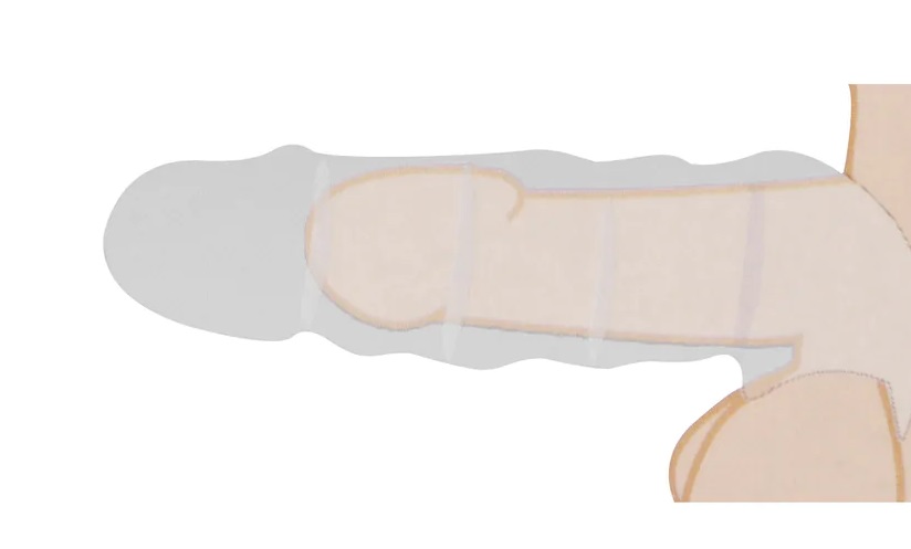 Be the bigger, better deal. The super-lifelike shapes, textu... RealRock - Penis Sleeve 8" - Black photo-8