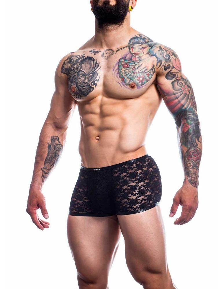 Experience the Perfect Fusion of Fashion, Workwear, and Sens... Cut4men - Lace Trunk - Black - M photo-3