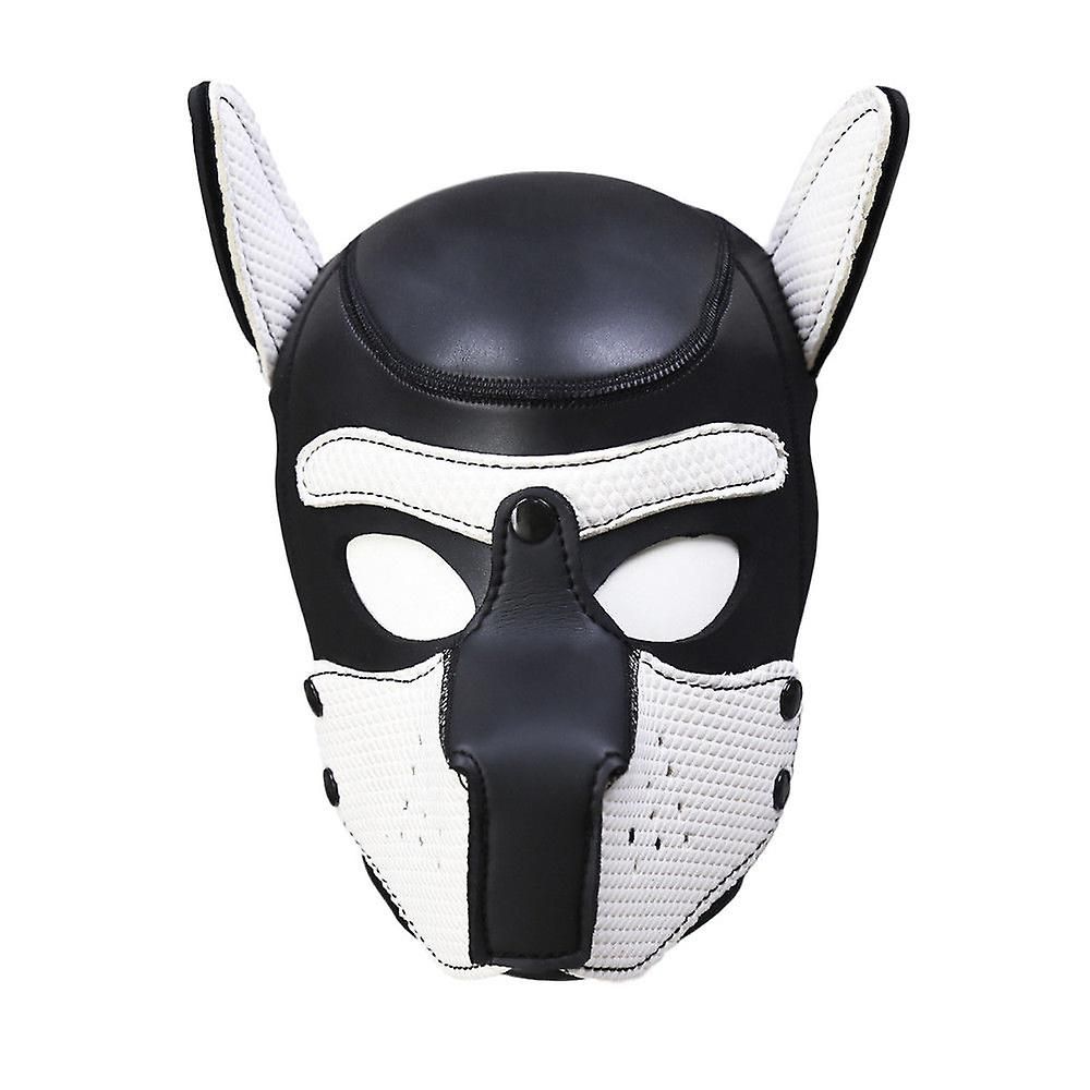 Puppyhood, or if you want to call it otherwise a dog mask fr... Kiotos - Puppy BDSM Hood - Black/White photo-3