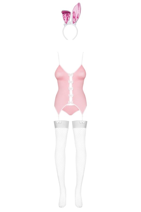 Playful bunny will bring you to the Obsessive wonderland!
c... Obsessive - Bunny Suit Costume 4 pcs - Pink - S/M photo-10