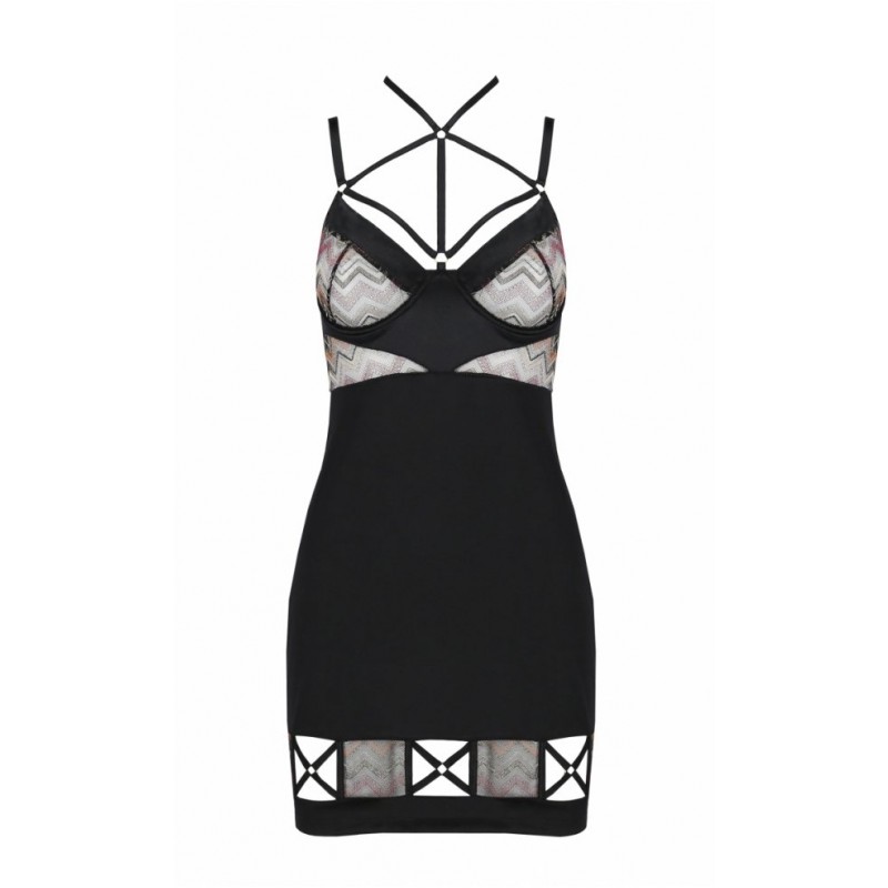 Sensual, elegant shirt with a slightly prudish character. Un... Casmir - Lagerta Chemise - Black - S/M photo-3