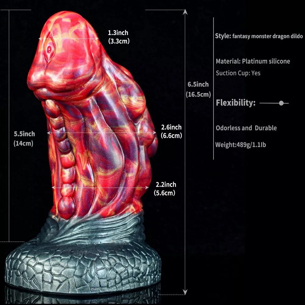 Thick butt plug in fantasy dragon design
Material: silicone... FAAK - Rondo Dildo - Fire Dragon photo-10