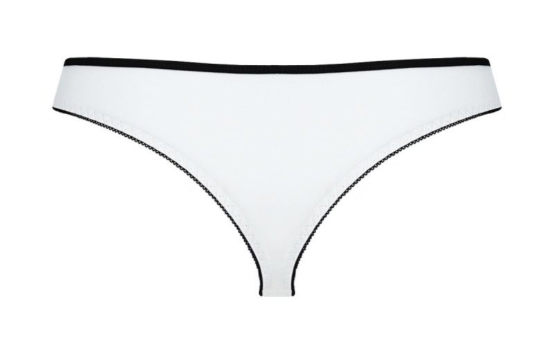 A sophisticated cut and classic white fabric with lace detai... Passion - Fenena Thong - White - S/M photo-6