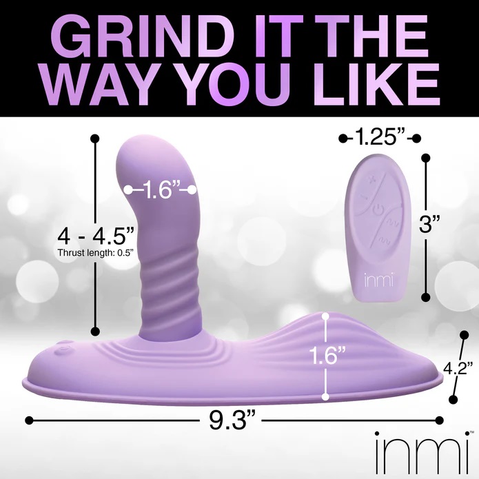 Transform any chair or couch into the perfect, sexy, saddle ... Inmi - Thrust 'N' Grind Vibrator - Purple photo-11