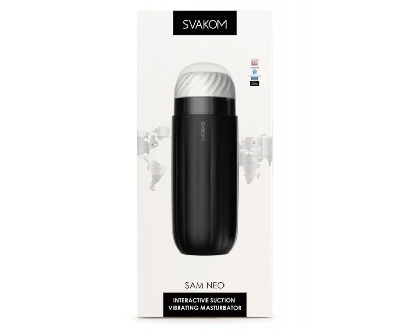 An exciting fusion of a vacuum-like effect and a vibrating f... SVAKOM - Sam Neo Interactive Masturbator - Black photo-8