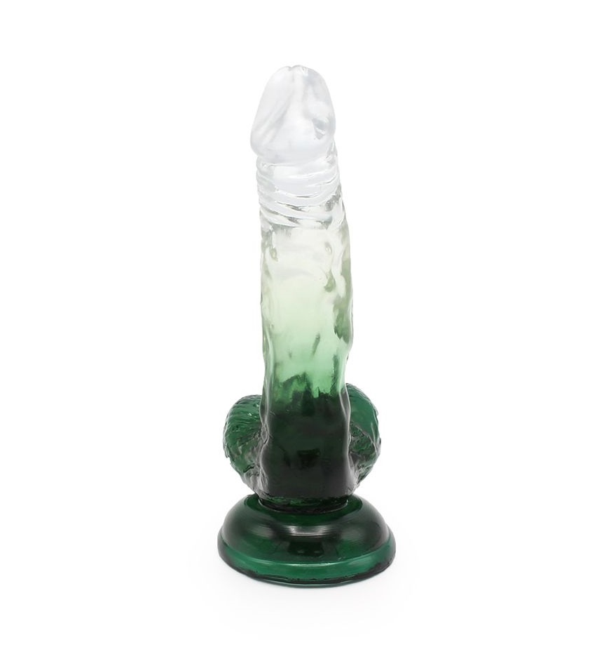 This special transparent dildo has an amazing color mix and ... Kiotos - Realistic Dildo 03 - Green photo-6