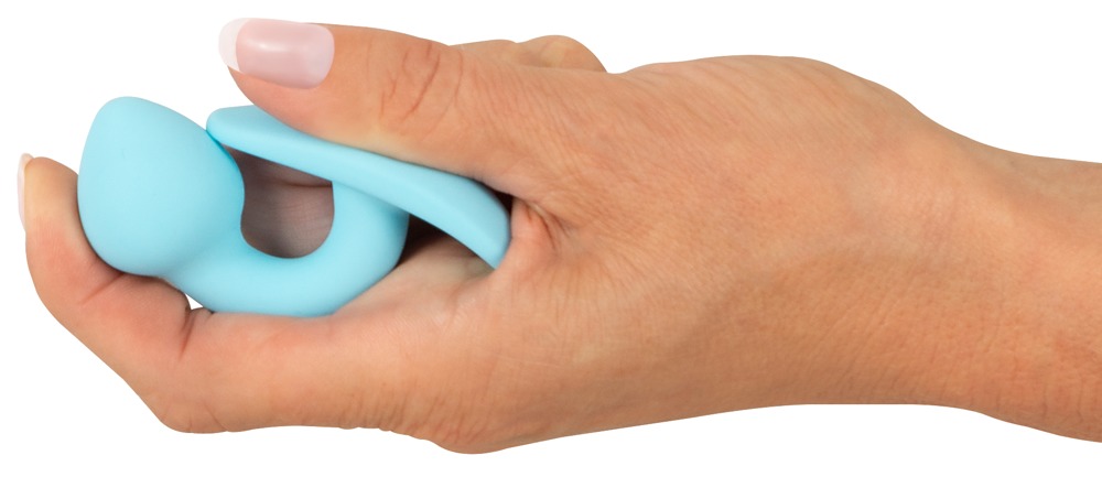 The velvety soft Mini Butt Plug from the popular Cuties rang... Cuties - Curved Mini Butt Plug - Blue photo-3