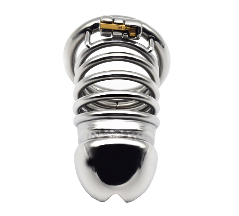 Total high: 120mm &... FAAK - Chastity Cage 55 45mm - Silver photo-3