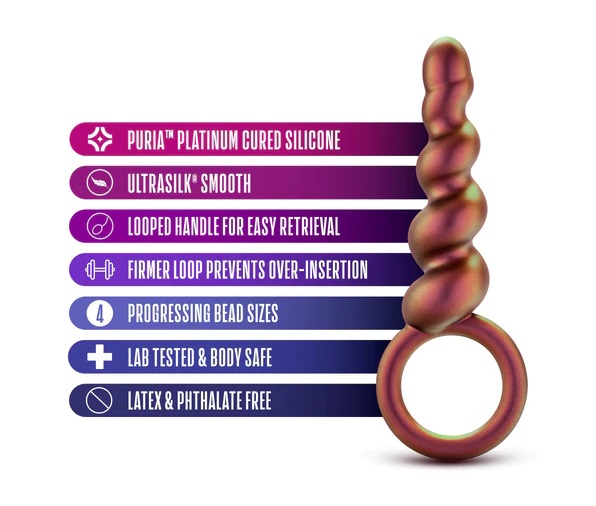 For anyone looking to explore new anal sensations alone or w... AAM - Spiral Loop Plug - Copper photo-5
