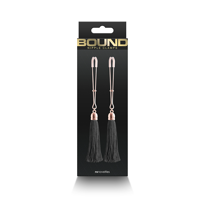 Bound Adjustable Nipple Clamps are for erotic and stimulatin... NS Novelties - Bound T1 Nipple Clamps - Black photo-3