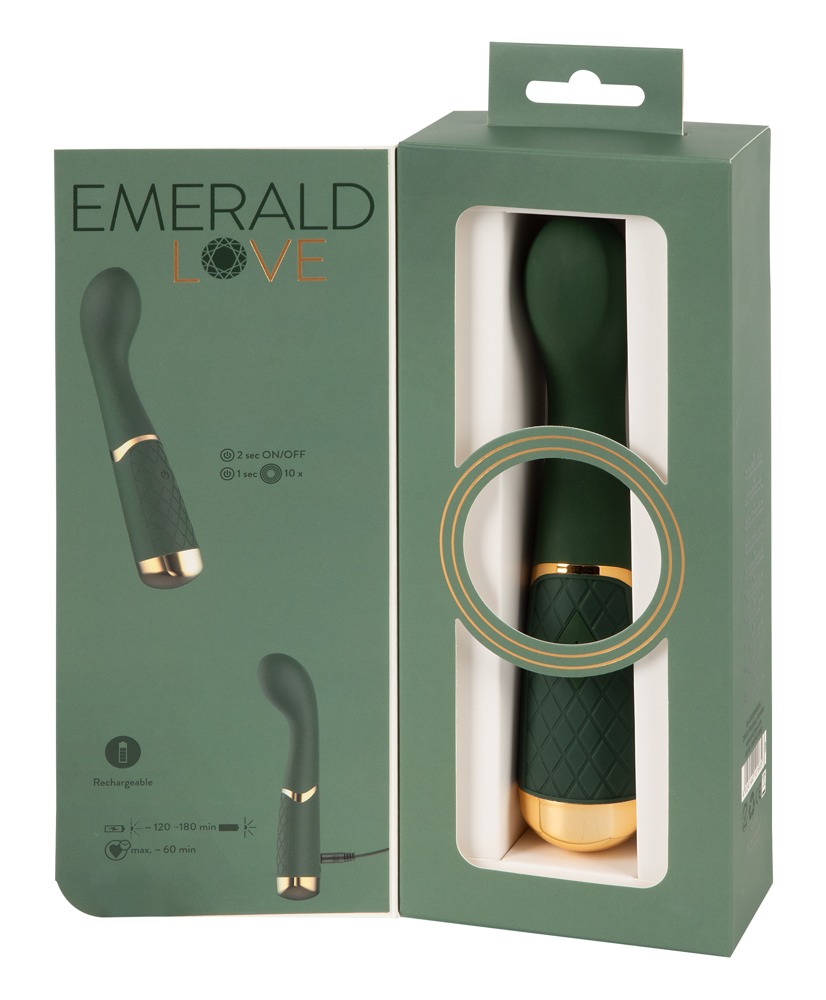 Beautiful design for G-spot stimulation!
Wonderfully curved ... Emerald Love - Luxurious G-Spot Vibe - Green photo-9