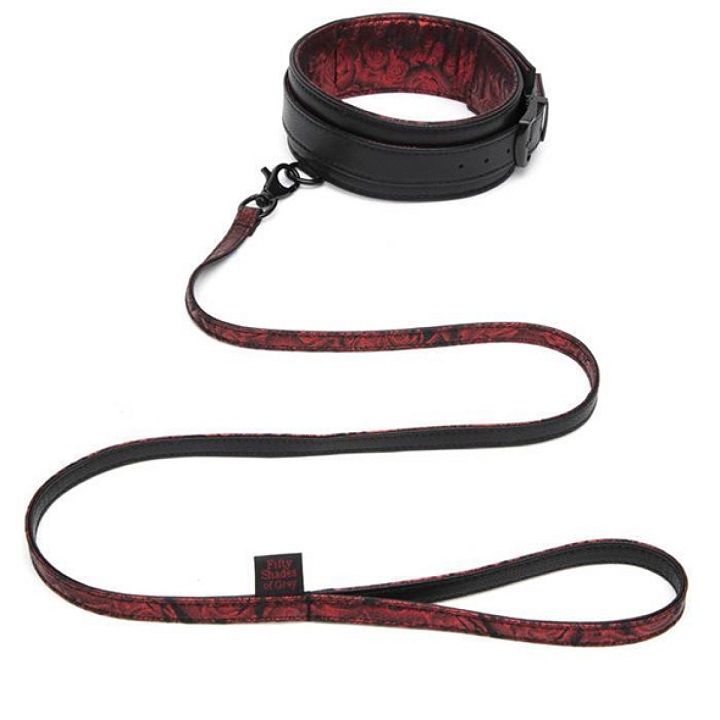 In celebration of a decade of erotic discovery and fulfillme... Fifty Shades of Grey - Sweet Anticipation Collar w Leash - Red photo-4