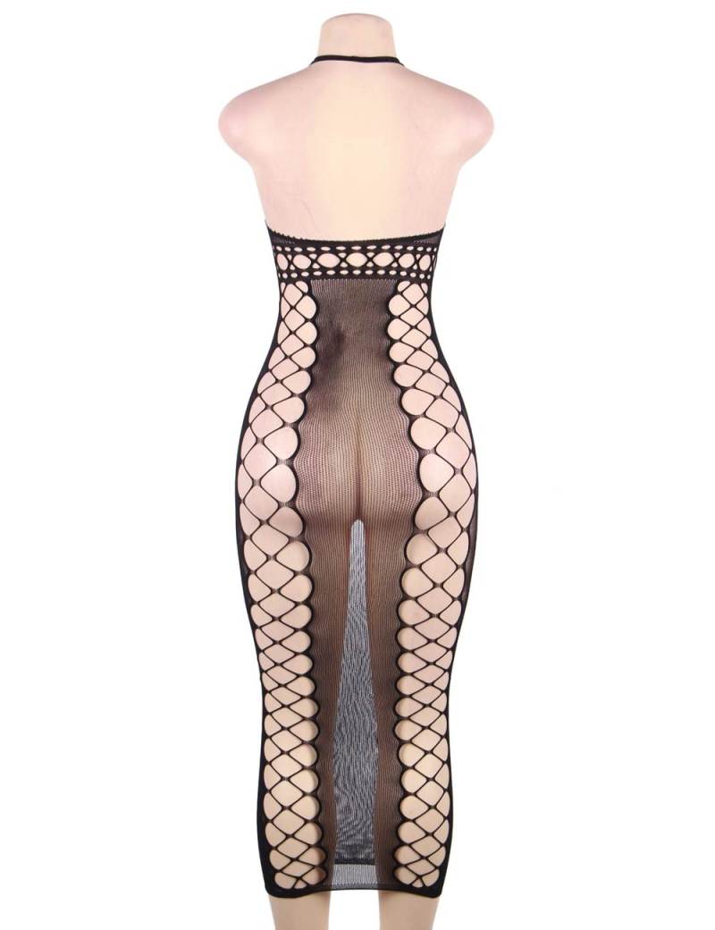 Sexy Fishnet Hollow Out Long Lingerie Babydolls
Material&nb... Ohyeah - Hollow Out Long Dress - Black - M photo-5