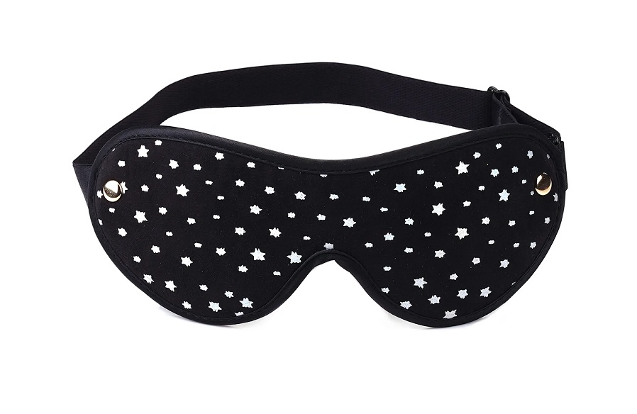 A vivid starry night bondage kit made of black PU dotted wit... Liebe Seele - Stary Nights Bondage Kit 7pcs - Black photo-2