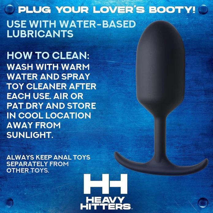 These comfortable weighted butt plugs hit hard and deep! Hea... Heavy Hitters - Weighted Anal Plug XL - Black photo-6