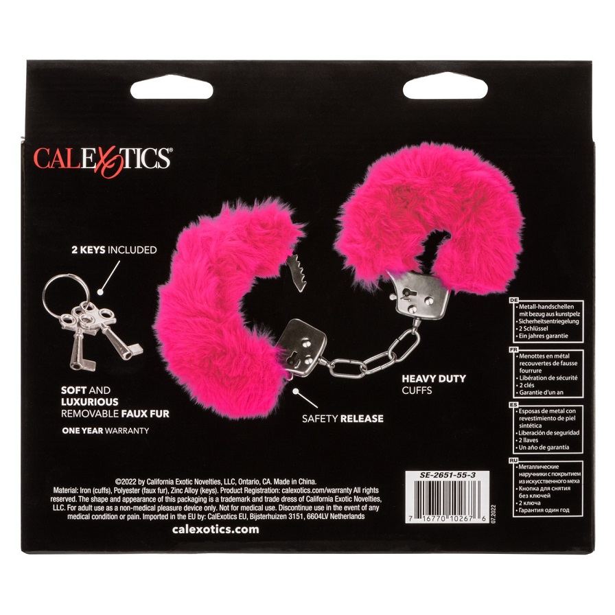 Let your lover take the lead and indulge in sensationally en... CEN - Ultra Fluffy Furry Cuffs - Pink photo-8