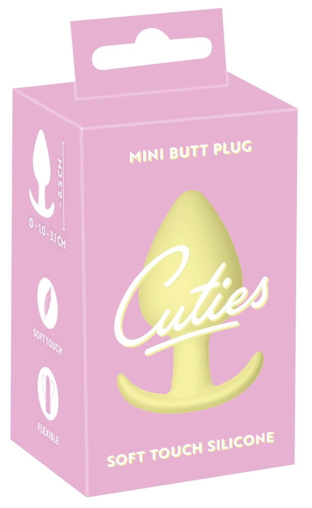 The velvety soft Mini Butt Plug from the popular Cuties rang... Cuties - Thick Mini Butt Plug - Yellow photo-8