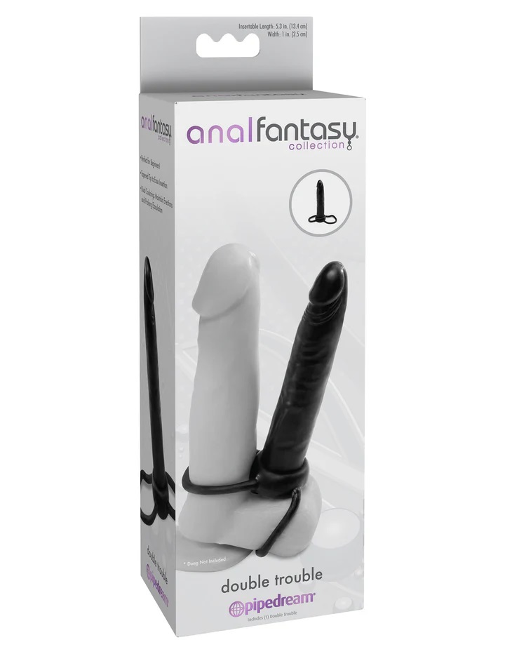 This Double Trouble strap-on allows you to experience the th... Pipedream - Double Trouble Strap-On - Black photo-4
