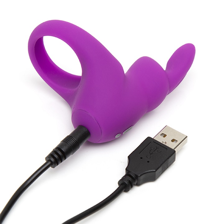 Power your way to incredible pleasure sessions with the happ... Happy Rabbit - Vibro Ring - Purple photo-3