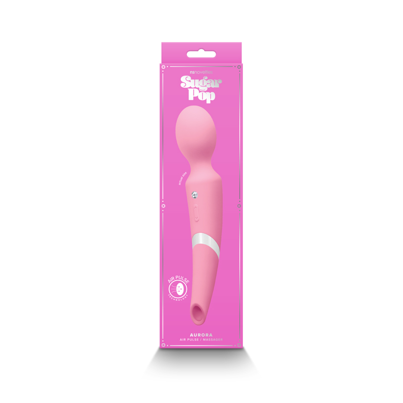 The Aurora by Sugar Pop packs multiple uses into one toy. Au... NS Novelties - Sugar Pop Aurora Air Pulse Massager - Pink photo-3