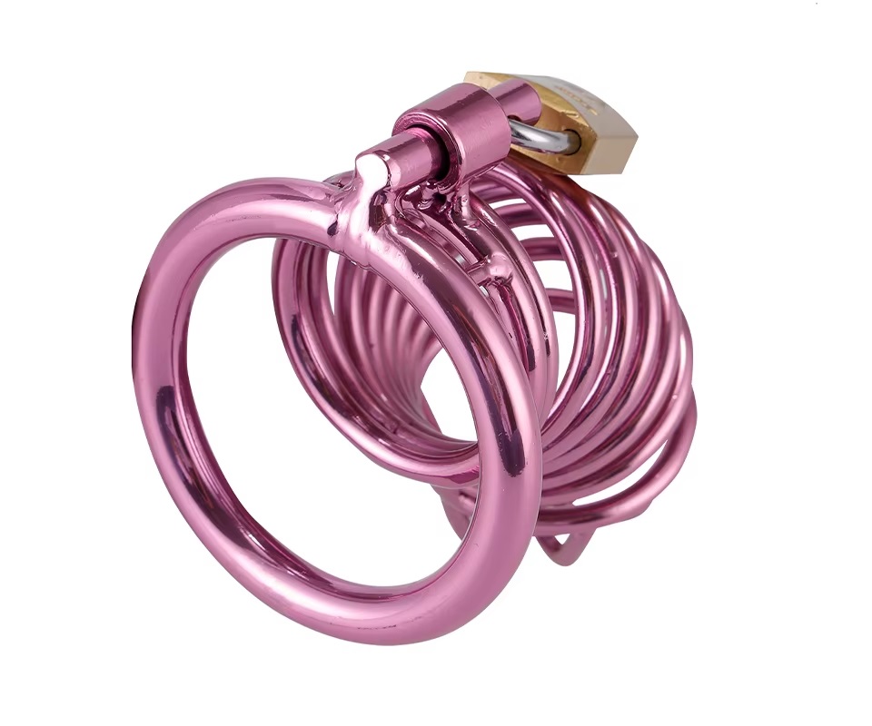 Penis lock toy for sexual bondage gear with 3 rings
Materia... MT - Metal Chastity Cage w 3 Rings - Purple photo-7