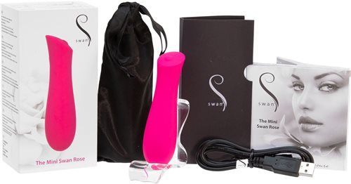 Swan - The Mini Swan Rose 震動器 - 粉紅色 照片