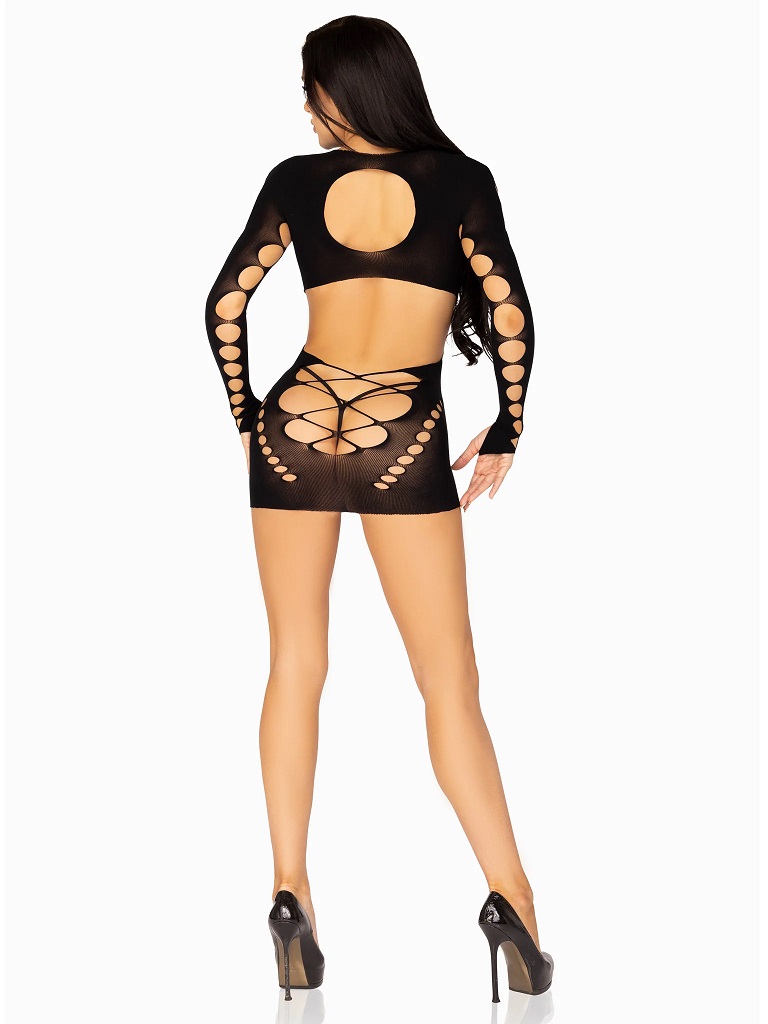 Let your curves do the talking in this ultra sexy seamless m... Leg Avenue - Invite Only Mini Dress - Black photo-6