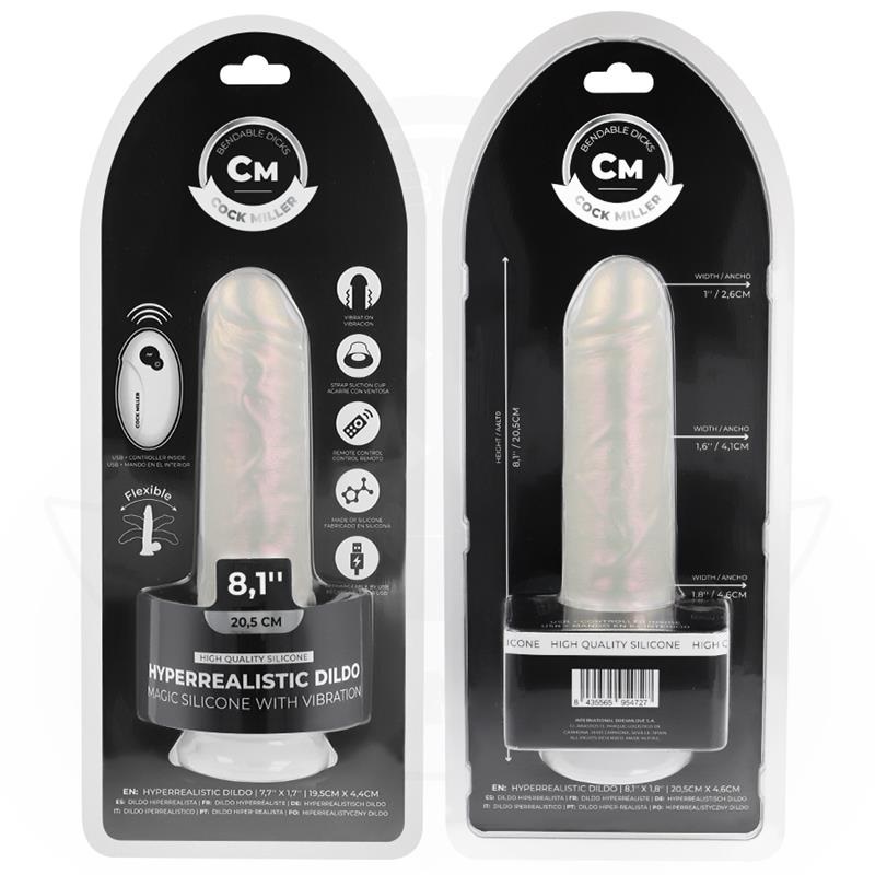 The COCK MILLER 20.5 cm is a unique piece in the erotic toy ... Cock Miller - 20.5cm Lighting Vibro Dildo - Pearl photo-10