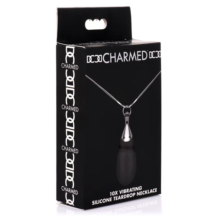Combine fashion with foreplay to get this vibrating, teardro... Charmed - 10X Vibro Teardrop Necklace - Black photo-9