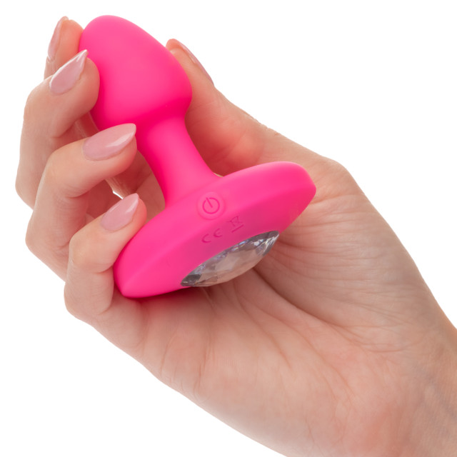 The Cheeky Gem Small Rechargeable Vibrating Probe is a dazzl... CEN - Cheeky Gems Small Vibro Plug - Pink photo-2
