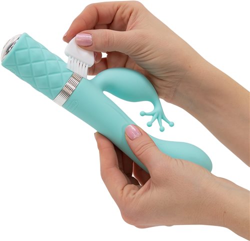 Pillow Talk - Kinky 兔子震動器 - 藍綠色 照片