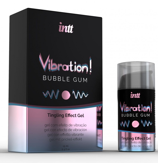 Vibration! Bubble Gum Tingling Gel brings waves of warming, ... INTT - Vibration! Bubble Gum Tingling Gel - 15ml photo-2