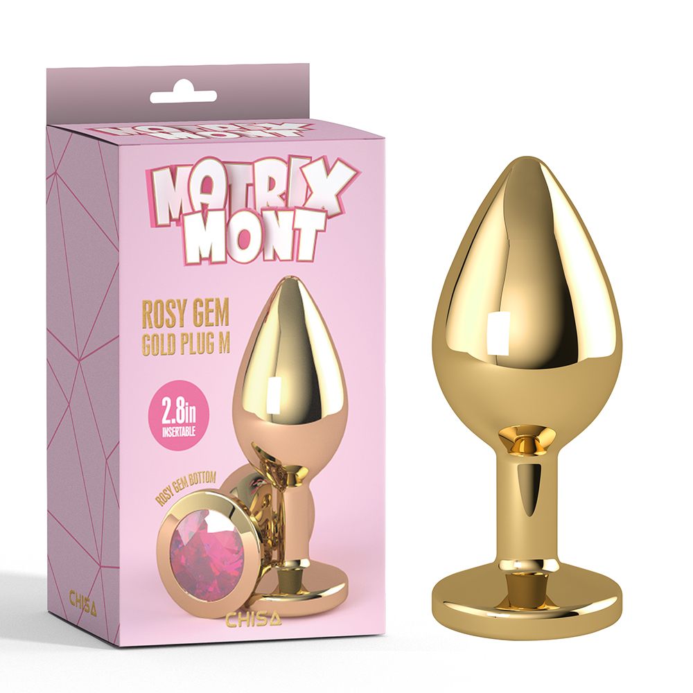 Metal plug for anal play and training
Tapered easy entry tip... Chisa - Gem Metal Plug M - Pink photo-5