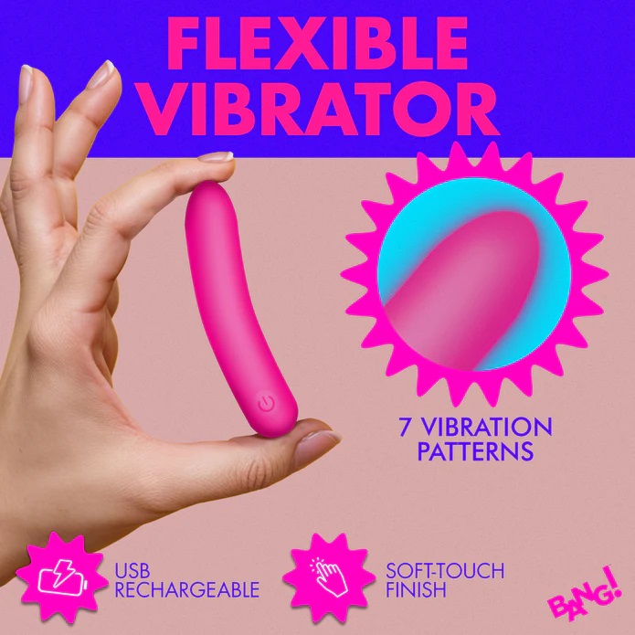 Meet the Tapered Flexible Silicone Bullet, your new best fri... Bang! - Tapered Flexible Bullet - Pink photo-2