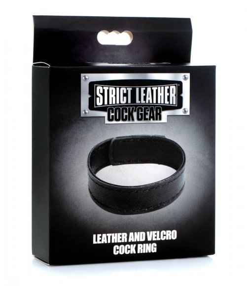 This cock ring is simple and easy to use. Perfect for beginn... Strict - Leather Velcro Cock Ring - Black photo-4
