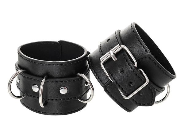 Cuffs are made of genuine leather with a velour lining. Nick... Anonymo - Handcuffs - Black photo-7