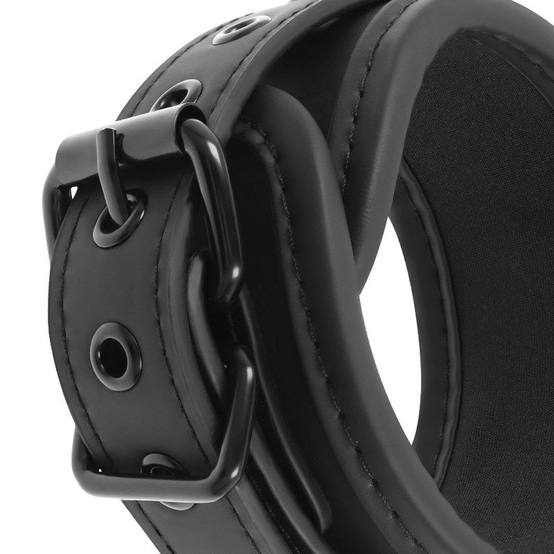 FETISH SUBMISIVE Presents the first vegan leather wives with... Fetish Submissive - Vegan Leather Ankle Cuffs - Black photo-4