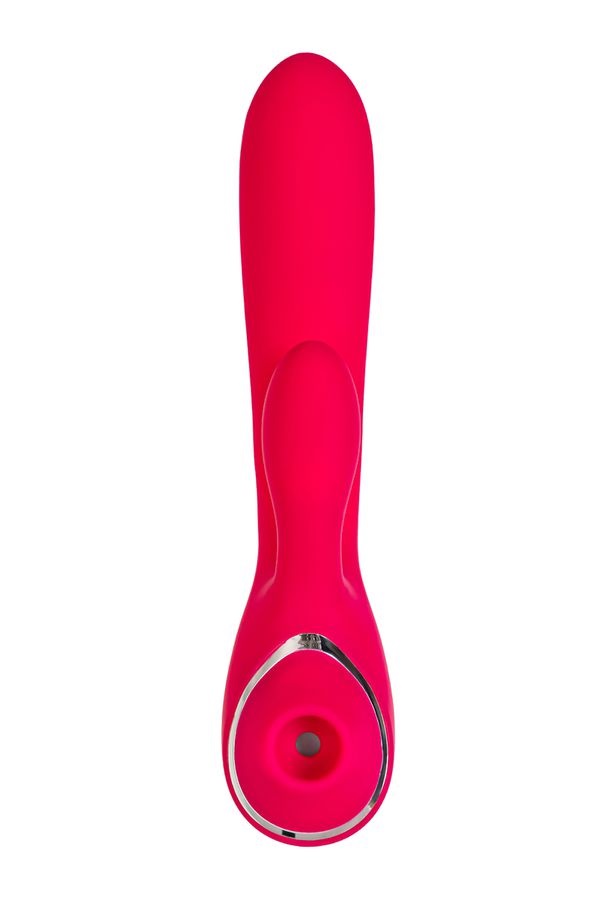 The classic vibrator is equipped with air-pulse stimulation ... JOS - Doobl Vibrator w Clit Stimulator - Pink photo-3