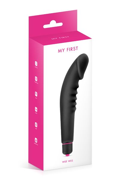 Specially designed for the female intimate introduction to g... My First - Wee Wee Vibrator - Black photo-3