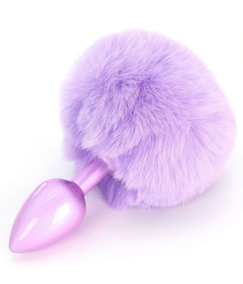 Experience the elegance of the Enchanting Bunnytail by HAPPI... ToyJoy - Happiness Butt Plug w Tail - Purple photo-2