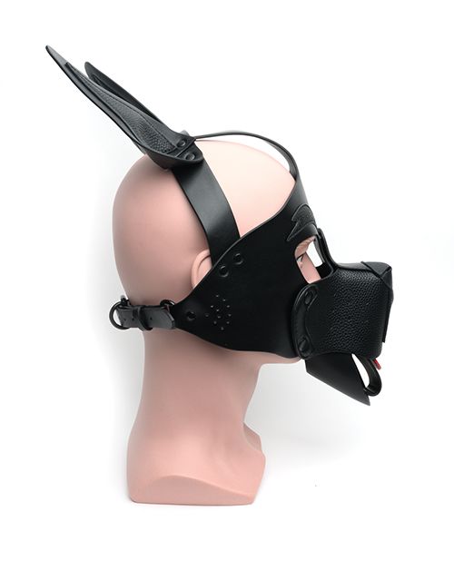 A puppy play hood designed for the fetish world, meticulousl... 665 - Playful Puppy Face Mask - Black photo-3