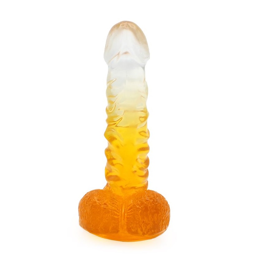 This unique transparent dildo features a stunning yellow col... Kiotos - Spiral Dildo 02 - Yellow photo-5